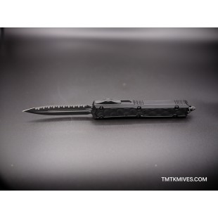 Microtech Makora Double Edge Full Serrated Tactical Standard Bubble Inlay Signature Series 206-3TBIS